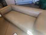 Like new Custom Leather Bonham Sofa