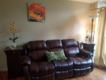 Leather 3 seater sofa recliner