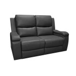 Manilla POWER reclining sofa, Leather Gel, cup holders, IN STOCK