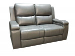 Manilla POWER reclining sofa, Leather Gel, cup holders, IN STOCK