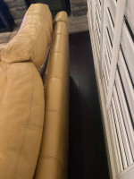 L-shape Genuine 100% leather sofa (Honey color)