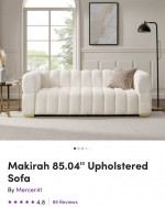 Boucle Upholstered Sofa Couch 85.04"