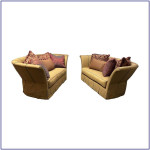Henredon Allure Demi-lune Sofa Settee's, A Pair