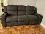 Matteus Fabric Power Reclining Sofa with Drop down table