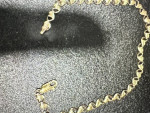 Gorgeous 10K Yellow Gold Heart Linked Chain Bracelet - 8" 1/2 - 1.80g
