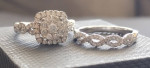 Diamond Cushion/Halo Bridal Set