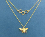 Honey Bee necklace, Save the bees, Bee Comb Necklace