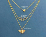 Honey Bee necklace, Save the bees, Bee Comb Necklace