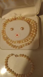 3PC PEARL SET 14K GOLD CLASP