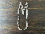 Silver 20" Figaro Chain Necklace 9mm Wide 49 Grams