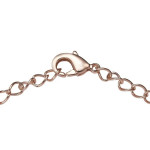 Adorable Diamond Accent Elephant Bracelet in 18K RG Plated (7.25 In)