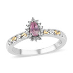 Narsipatnam Purple Spinel & White Zircon Ring (Size 7) & Necklace