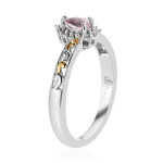 Narsipatnam Purple Spinel & White Zircon Ring (Size 7) & Necklace