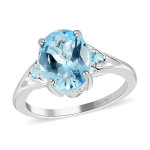 Gorgeous Brand New Sky Blue Topaz Ring - Size 6