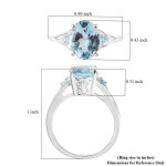 Gorgeous Brand New Sky Blue Topaz Ring - Size 6