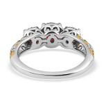Mozambique Garnet Trilogy Ring 1.25 ctw - Size 10