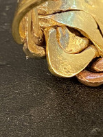 14 K try color gold ring