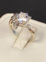 White gold  CZ engagement ring