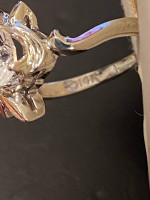 White gold  CZ engagement ring