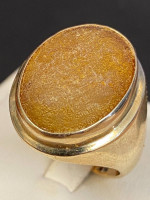 14 K gold Amber man’s ring