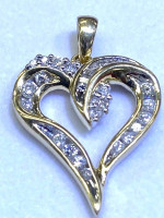 Diamond heart pendant