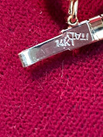 Gold Omega necklace and Diamond slide
