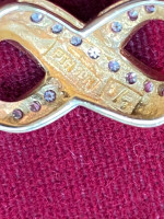 Gold Omega necklace and Diamond slide