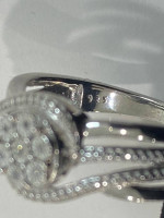 Diamond silver ring