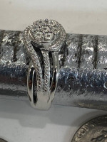 Diamond silver ring