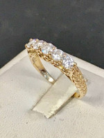14 K gold CZ band