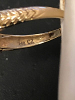 14 K gold CZ band