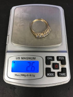 14 K gold CZ band