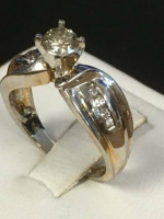 White gold engagement ring