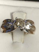 White gold engagement ring