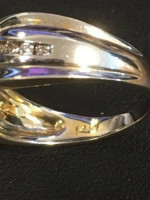 White gold engagement ring