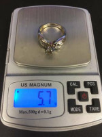 White gold engagement ring