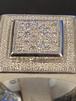 Diamond silver man’s ring