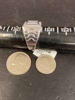 Diamond silver man’s ring