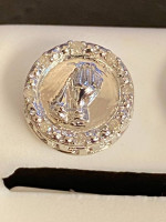 Diamond praying hands earrings