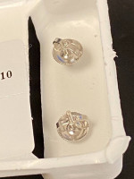 Diamond praying hands earrings