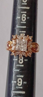 14k yellow Gold with CZ ring