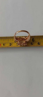 14k yellow Gold with CZ ring