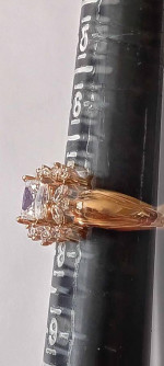 14k yellow Gold with CZ ring