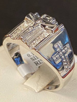 Diamond man’s silver ring  ring
