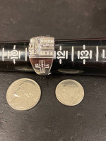 Diamond man’s silver ring  ring