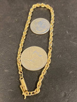 10 K gold rope bracelet