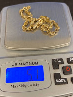 10 K gold rope bracelet
