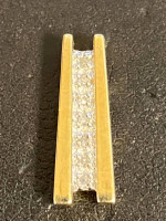 Diamond & gold charm pendant