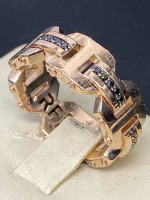 Rose gold black diamond ring