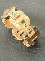 Rose gold black diamond ring